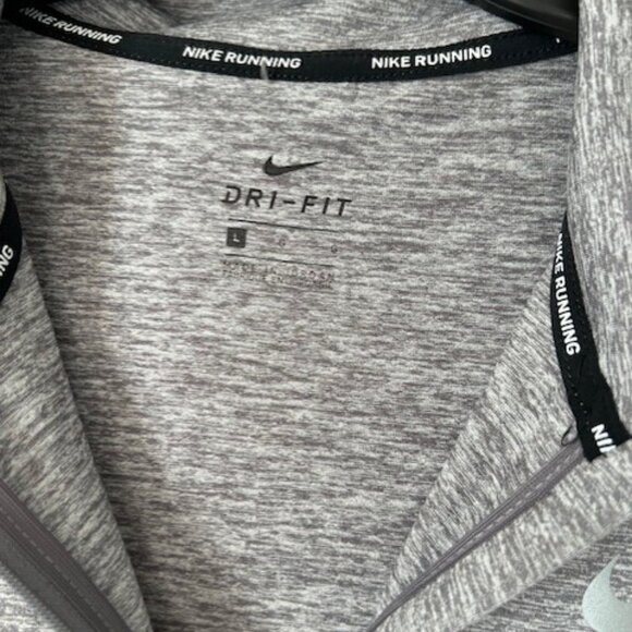 Nike Dri-Fit Women's Grey 1/4 Zip Running Pullover - Picture 3 of 5